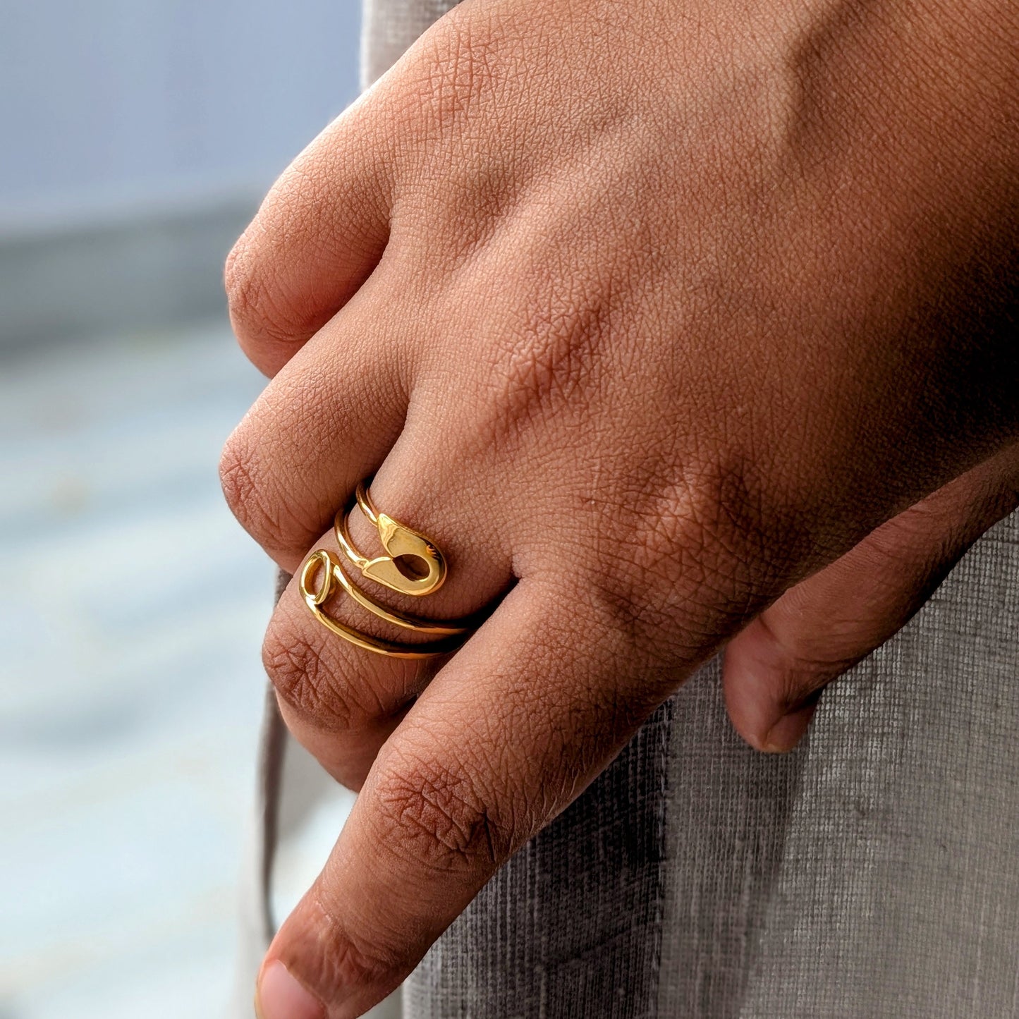 Safety Pin Wrap Ring