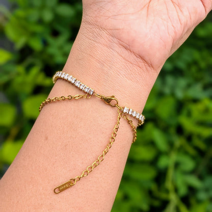 Safety Pin Tennis Bracelet