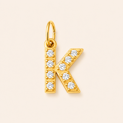 Crystal Letter Charms