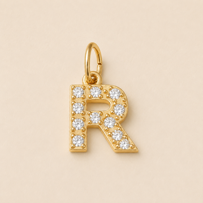 Crystal Letter Charms