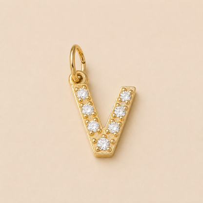 Crystal Letter Charms