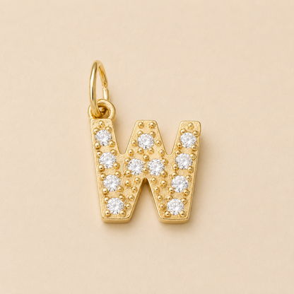 Crystal Letter Charms