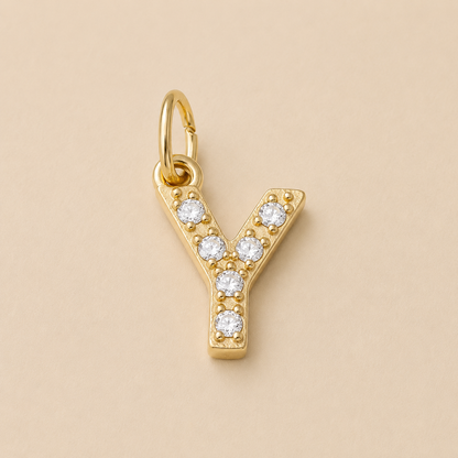 Crystal Letter Charms