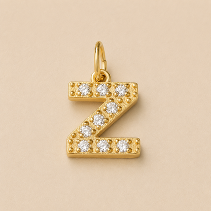 Crystal Letter Charms