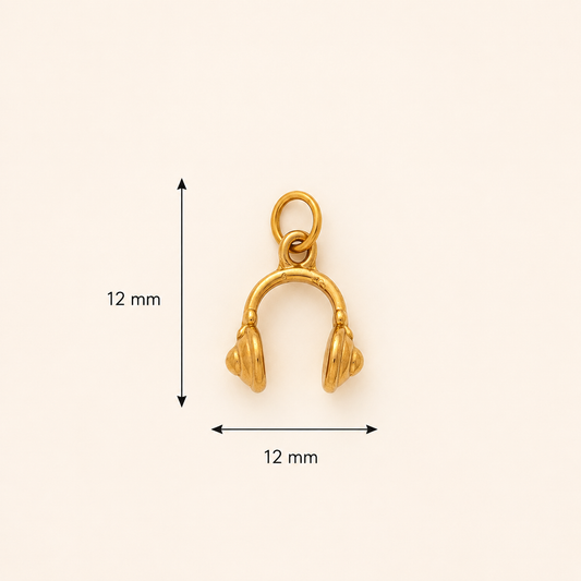 Vintage Headphones Charm