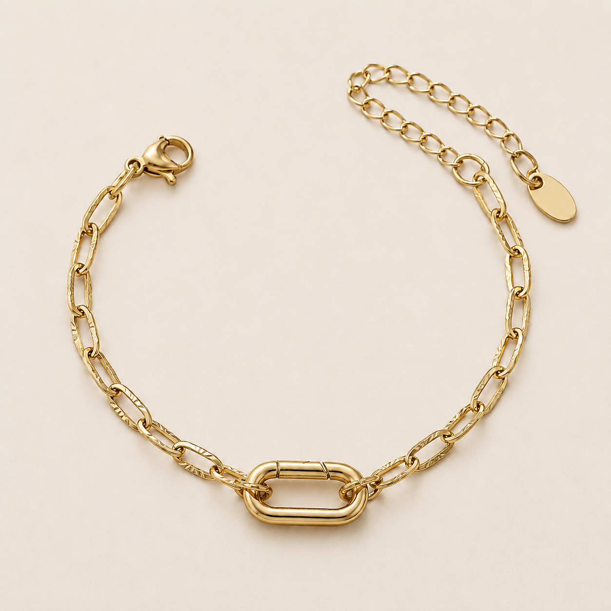 Carabiner Charm Bracelet