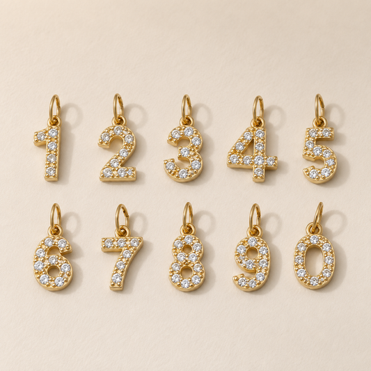 Crystal Number Charms